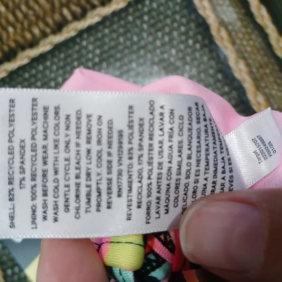 Art Class Floral Kids Swimsuit - Pink and Black - Picture 3 of 4